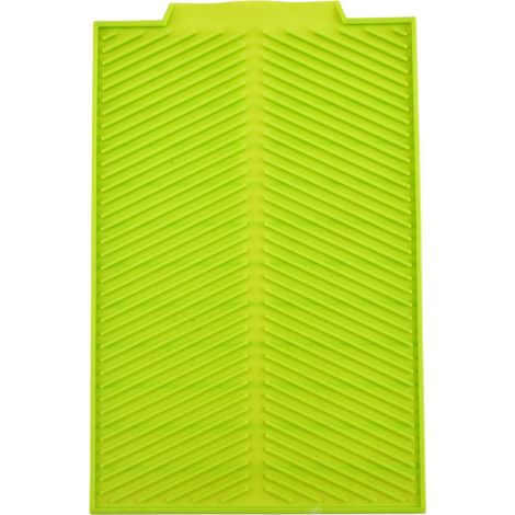 Tapis d'égouttage, fond d'évier pour la vaisselle, Plastique, 39 x 25 cm, vert