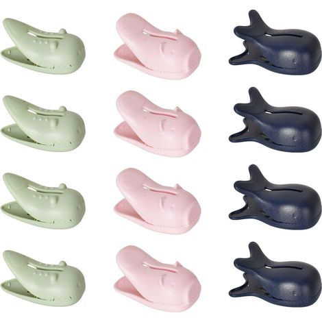 Pince Alimentaire Sachet 12 Pièces Clip Fermeture Sachet Alimentaire, Bag Magnetic Chip Clips Magnet, Pince Sachets Cuisine Réutilisable, Pour Emballage Cuisine Bonbons Snack (1/5)