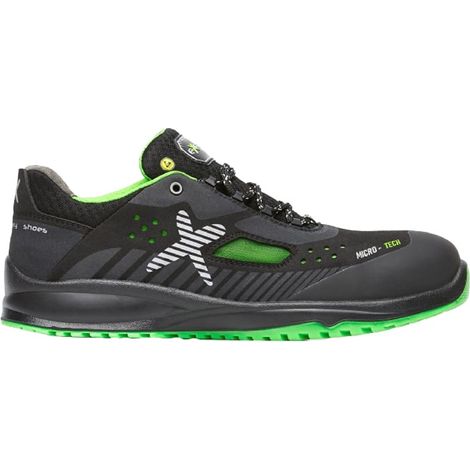 Scarpe antinfortunistiche Exena Revolt S1P ESD SRC - 39 - Nero/Verde