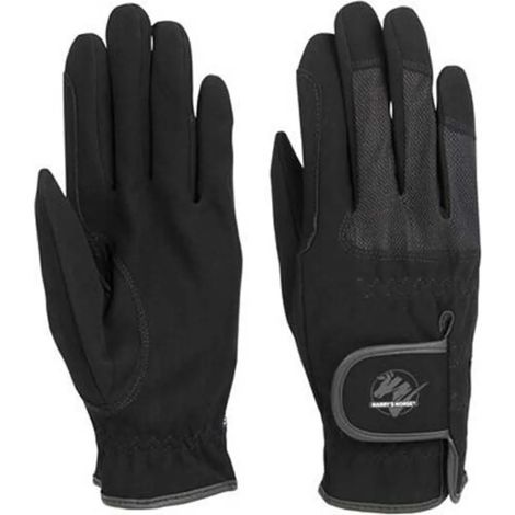 Gants en maille Domy de Harry's Horse, noirs, taille S