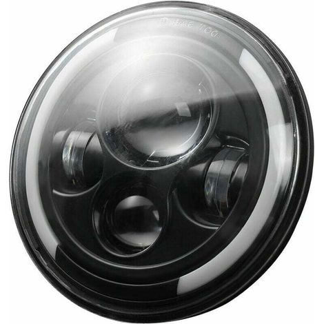 Phare Led 7 60W Lampe Frontale Led Ronde H4 H13 Phare 6500K Feu De Croisement Etanche, 60W