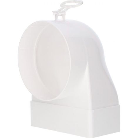 Gomito di collegamento a 90 gradi 60x120mm fi 103mm bianco KP120-23
