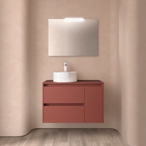 Meuble bain suspendu SPLASH 2 tiroirs et coquette