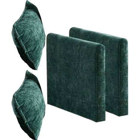 Accoudoirs uniquement pour canapé Cloud, canapé d'angle moderne, idéal pour salon, chambre et appartement, coussin d'assise double couche confortable, tissu chenille respirant, vert, DE501EGN (1/5)