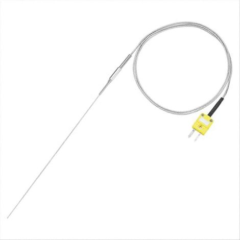 Sonda sensora de temperatura para medidor -50 a 1100 °C, cable de 1 metro (3,3 pies) 2,5 x 300 mm (1/5)