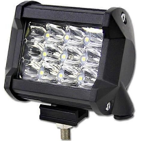 Barre lumineuse LED 12V/24V pour travail tout-terrain, projecteur et faisceau large, compatible avec camions, voitures, 4x4, bateaux et quads. Phares antibrouillard LED inclus. Barre lumineuse LED 36W (1/5)