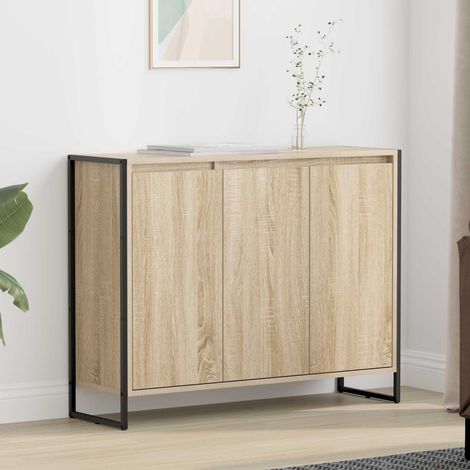 vidaXL Mobile laterale Sonoma 96,5 x 30 x 75 cm Legno multistrato