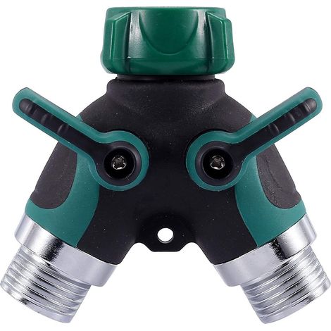 Robinet à 2 voies avec vanne d'arrêt, séparateur de robinet à double valve en Y (1/5)