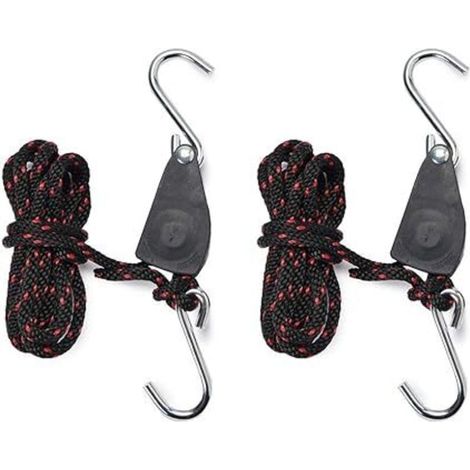 Sangles Cliquet 1/4 Pouces Rope Ratchet pour Lampe de Coissance 2 pièces Corde de Crochet Réglable (1/4)