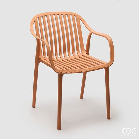 EDG Enzo De Gasperi Sedia Righe Contract Ruggine Plastica