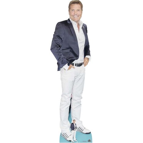 Figurine en carton Dieter Bohlen - Veste de costume noire - Chanteur Allemand - Haut 184 cm (1/5)