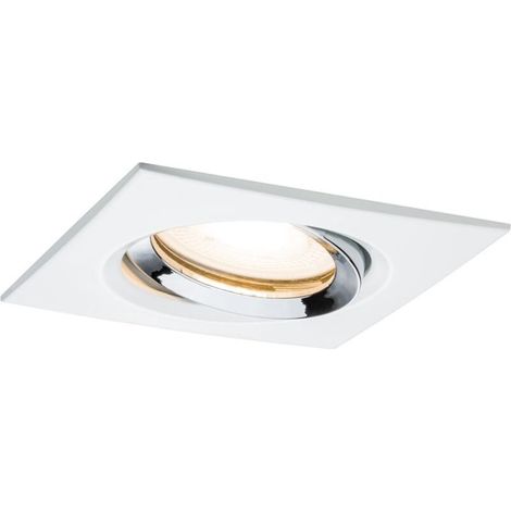 Nova Spot encastrable pour salle de bains jeu LED GU10 7 W IP65 blanc mat, chrome S309611 (1/4)