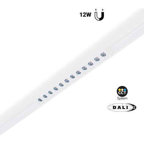 Faretto lineare LED CCT a binario magnetico 48V - 12W - DALI-2