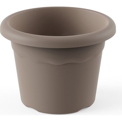 PLASTIKEN Vaso Tondo Misura 26cm Colore Tortora 7326 TAU