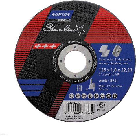 Norton Clipper Norton Starline Trennscheibe 125x1,0 mm