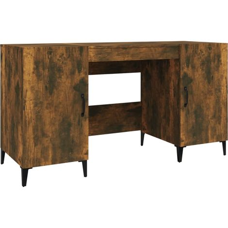 Maison Exclusive - Schreibtisch Räuchereiche 140x50x75 cm Holzwer
