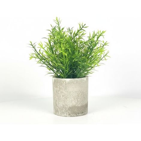 Bambou artificiel en pot sans entretien – petite plante artificielle parfaite pour décorer tables et étagères, idéale pour agrémenter la maison ou le bureau hauteur de 21 cm (1 pièce). (1/4)
