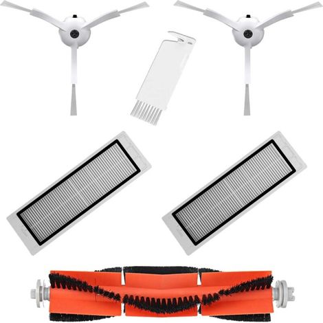 Essentielles Ersatzteilset kompatibel mit Xiaomi Mi Robot Vacuum 1 und 2 (ohne Wischfunktion). Ersatzteilset für den Xiaomi Roborock S50 und S51 Saugroboter.
