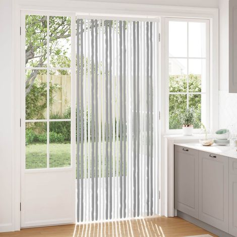 vidaXL Rideau anti-insectes en chenille Gris et blanc 100 x 230 cm