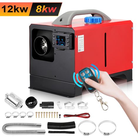 Jiubiaz Diesel Standheizung 8KW 12V horizontal mit 5L Tank, LCD Display & Fernbedienung, kompakte Luftheizung für Wohnmobil LKW Winter (1/5)