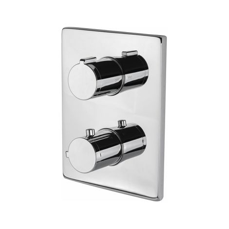 Miscelatore doccia incasso termostatico quadro Vema WELLNESS BRASS V08111 Cromato