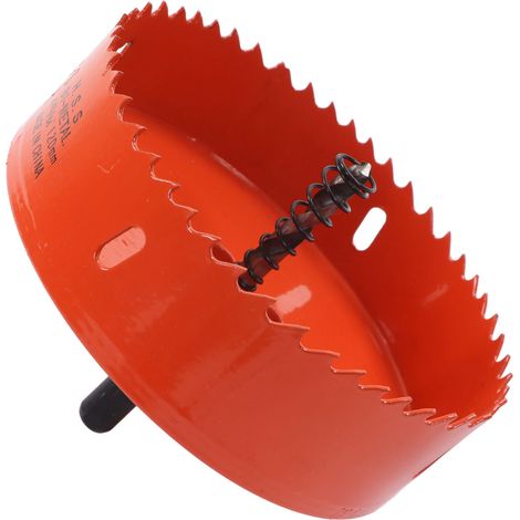 Bimetall-Lochsägenaufsatz aus Hochgeschwindigkeitsstahl mit Zentrierbohrer für Holz und Kunststoff 4-45/64 Zoll (120 mm) (1/5)
