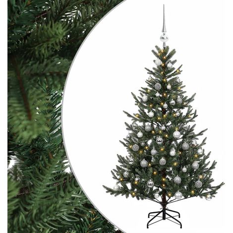 Árbol de Navidad artificial con bolas 120 cm 150 LED vidaXL (1/5)