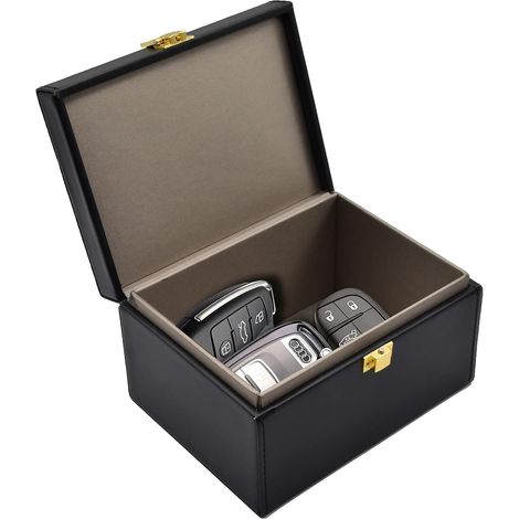Boîte de Faraday pour porte-clés, boîte de blocage des signaux RFID, boîte de protection contre les signaux RFID pour clés de voiture (capacité (5-8 clés))