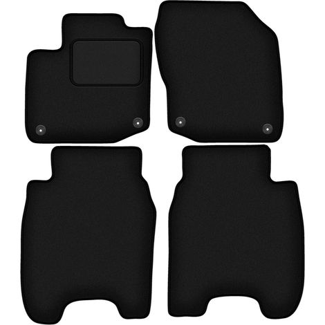 Tappetini auto in velluto nero per: Honda Civic IX hatchback (39 cm) (2012-) (1/5)