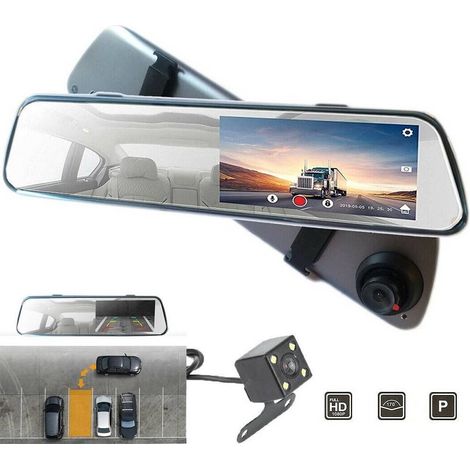 TrAdE Shop Traesio - Specchietto Retrovisore Touch Dvr 4.39" Full Hd Tf Camera Anteriore Posteriore - (1/5)