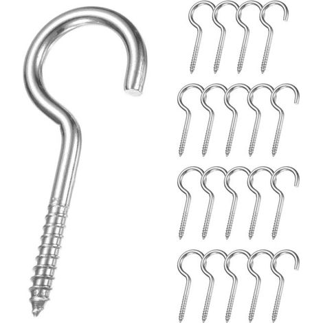 Paquete de 20 ganchos autorroscantes M5 de alta resistencia en acero inoxidable 304: ideales para colgar obras de arte y asegurar cables (1/5)