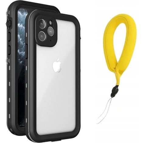 Custodia impermeabile con cinturino per Apple iPhone 12 Mini (Nero) (1/5)