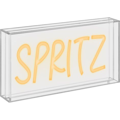 WD LifeStyle Insegna Neon con Cornice in Plexiglass 23 x 13 Cm Decoro Spritz