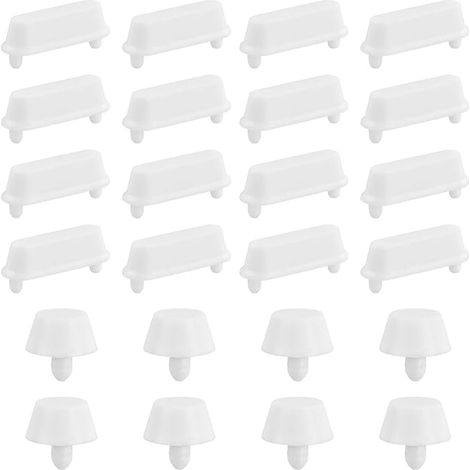 Tampons Abattant WC, Amortisseurs de Bruit, Tampons Universels pour Siège de Toilette, Accessoires de Salle de Bain, Blanc (1/5)