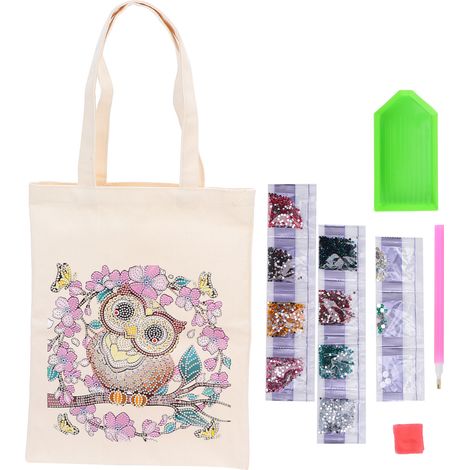 DIY Diamond Painting Shopping Bag Rhinestones Painting Tote Bag with Handles Tool SetBB023 (1/5)