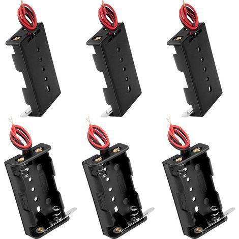 6-teiliger AA-Batteriehalter, 1,5-V-Kunststoffbatteriehalter mit Kabeln und Schalter (1/5)