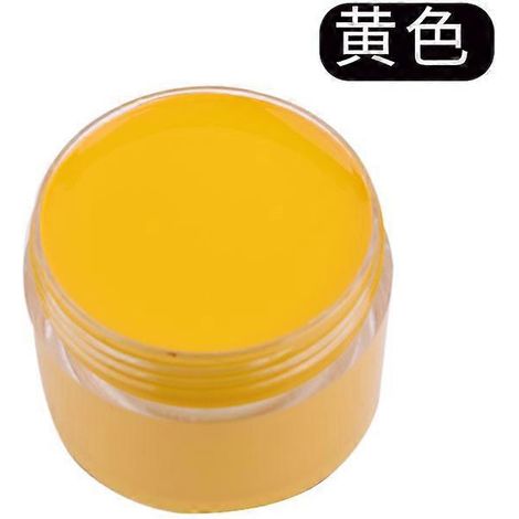 Crème de teinture et de réparation pour cuir, raviveur de couleur pour sacs, chaussures, canapés, vestes, protection contre les rayures et restauration du cuir véritable. Couleur : Jaune