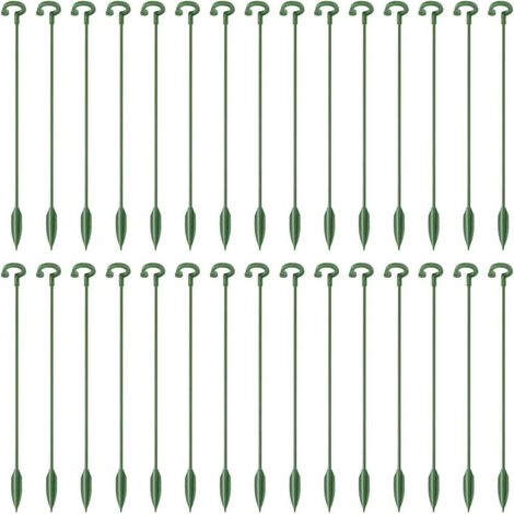 Juego de 30 soportes ajustables para plantas y orquídeas, 27 x 1,5 cm, plástico, para plantas trepadoras, accesorio de jardinería, soporte para plantas de un solo tallo, resistente a la intemperie, ve (1/5)