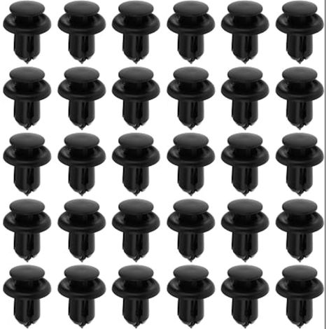 Rivets Plastique Noir Passage de Roue Voiture Clips Pare-Chocs 14 X 19,2 X 9 Mm (1/5)