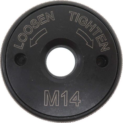 royaluxe - M14, pour toutes les meuleuses d'angle d'AEG, Black & Decker, Dewalt, Flex, Hitachi, Metabo, Makita etc. (2x écrou de serrage), noir，