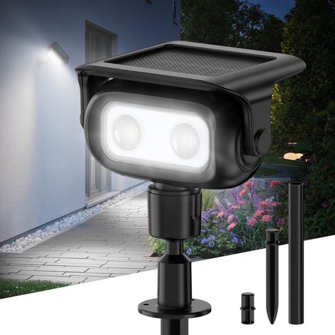 Lampe Solaire Exterieur Jardin, Réglable Spot Solaire Exterieur avec Detecteur de Mouvement 4 Modes (1/5)