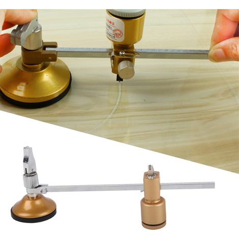 Compas circulaire de 40 cm pour coupe-carreaux de verre et céramique, avec ventouse. (1/5)
