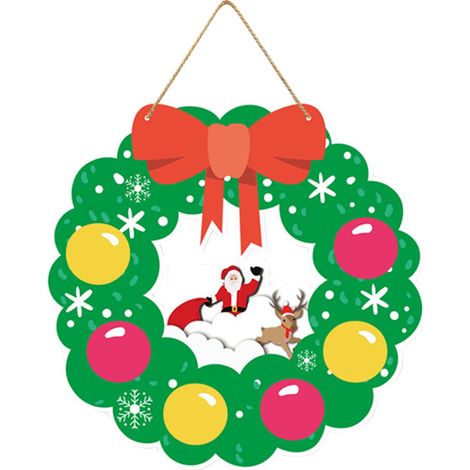 Panneau Décoratif Noël - Panneau Porte Mur Papier Épais 20 x 30 cm - Décoration Intérieure Extérieure - Lot de 1 (1/3)