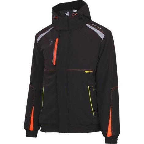 Parka de Travail en Softshell Morane - Taille 4XL - Noir - Résistant et Confortable - D-Work