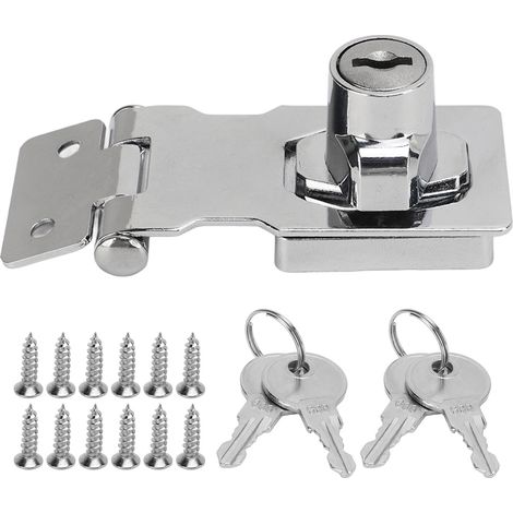 Loquet de sécurité en alliage de Zinc, loquet de sécurité à clé de 2,5 pouces, bouton rotatif pour tiroirs, boîtes aux lettres, portes d'armoire, 2 paquets.