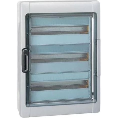 Coffret étanche Plexo³ 3x18 modules avec embouts à perforation directe prémontés IP65 IK09 - Gris - LEGRAND