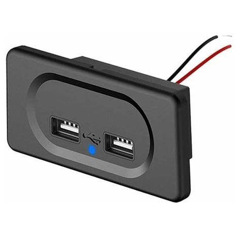 Prise Double Chargeur USB, 12V-24V 3.1A Panneau de Commande du Chargeur de Voiture Prise de Charge Etanche pour Voiture Camion Moto Marine Camping-car SUV (1/4)