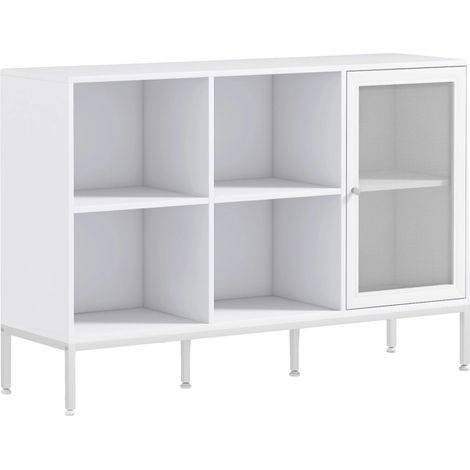 Mueble de cocina con compartimentos abiertos y estantes ajustables, 120x37x81,5 cm, BLANCO (1/5)