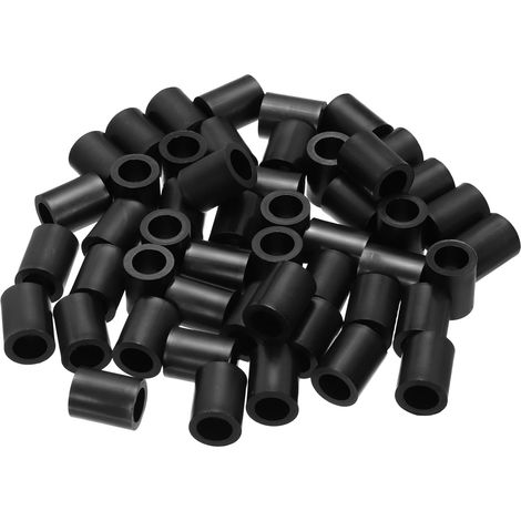 120Pcs Entretoise ABS M8 x 12mm OD x 15mm L Rondelles d'Espacement Rondes en Plastique Noir, Écrou d'Écartement Non Fileté pour Vis, Boulons, Prise Électrique (1/5)
