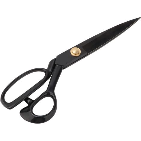 Ciseaux de tailleur rétro en acier noir de haute qualité pour vêtements, maroquinerie et accessoires de couture (HC-12in) (1/5)